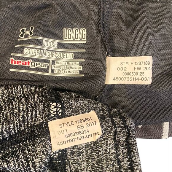 Bundle of 2 pairs of Under Armour Running/Workout Shorts Sz L Gray #69T - Picture 3 of 3